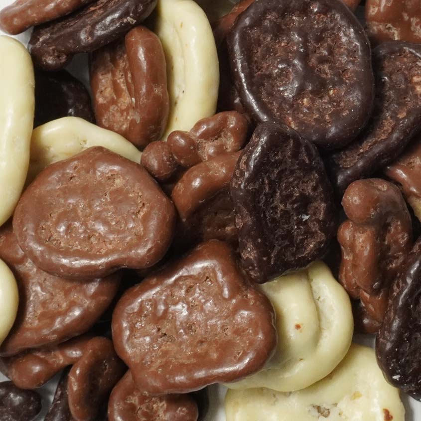 Bananenchips in Schoko Detail